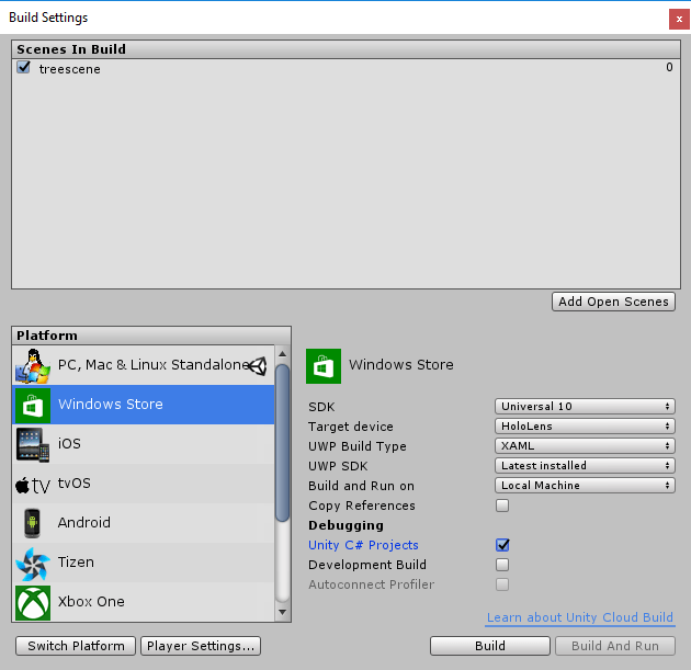 Building the Holographic App in Unity
